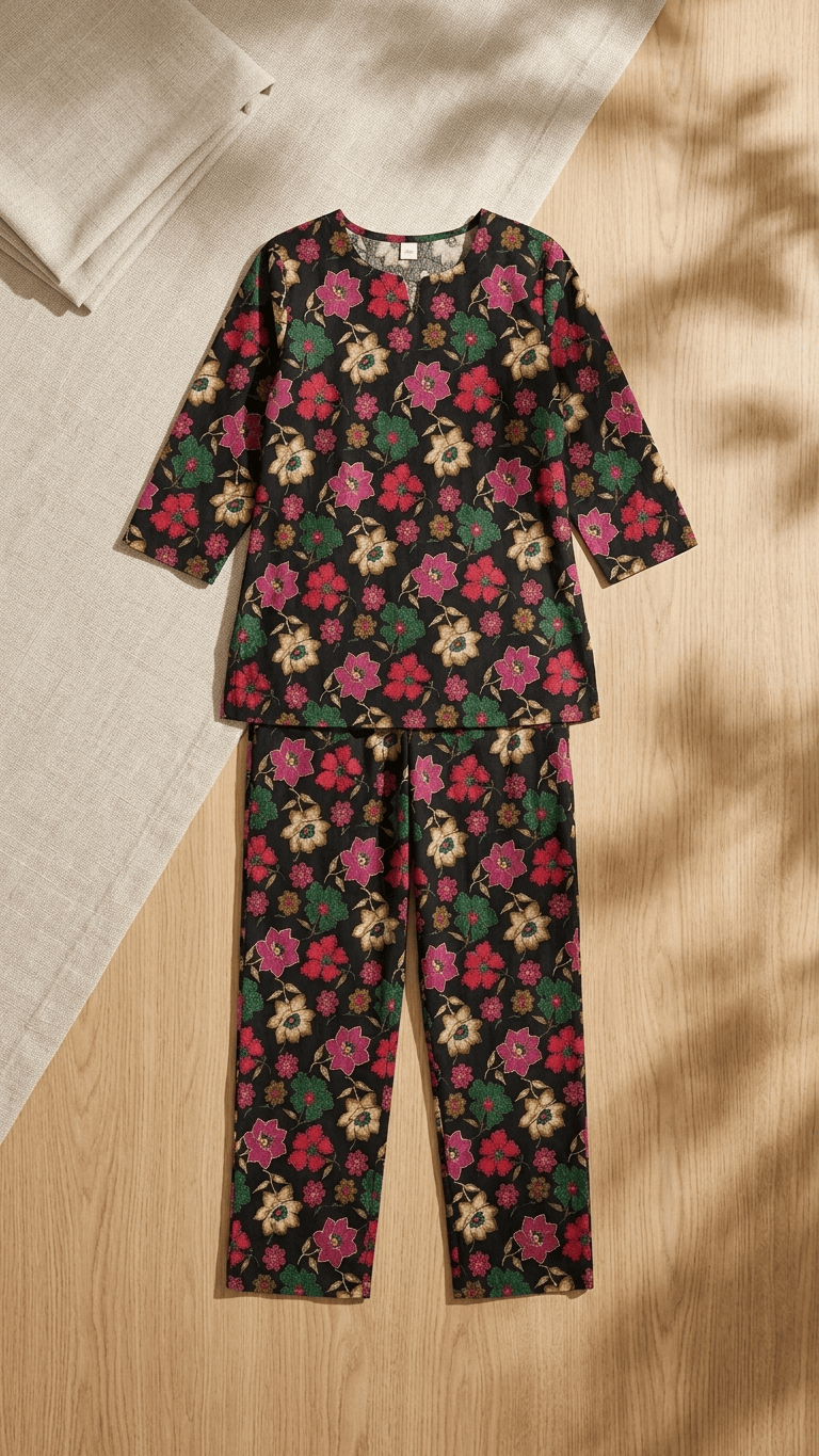 Women's Onyx Meadow Cotton Lounge Set