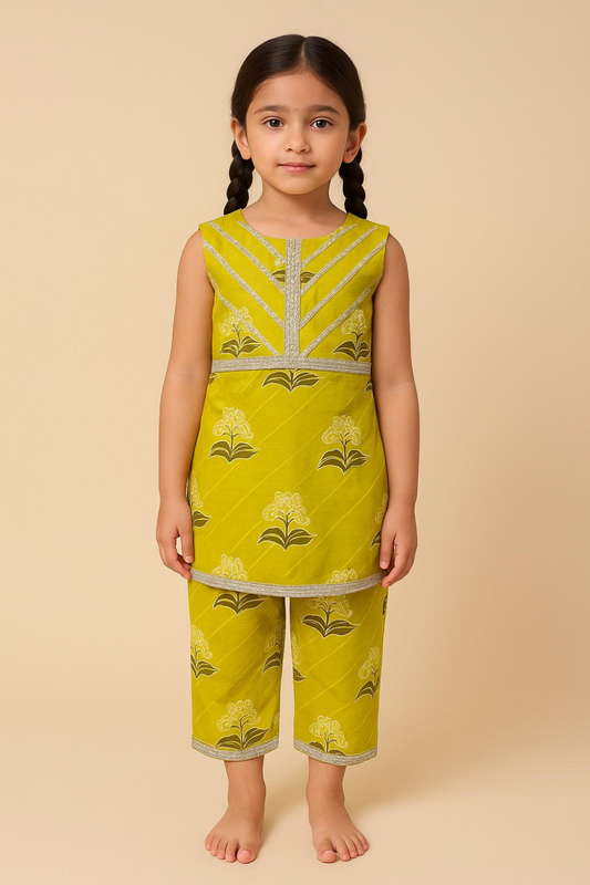 CASUAL SLEEVELESS KURTI PANT