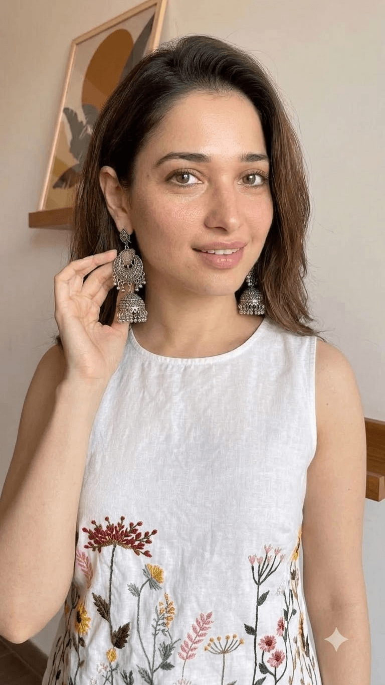 White Embroidered Cotton Sleeveless Top with Wide-Leg Trouser Set