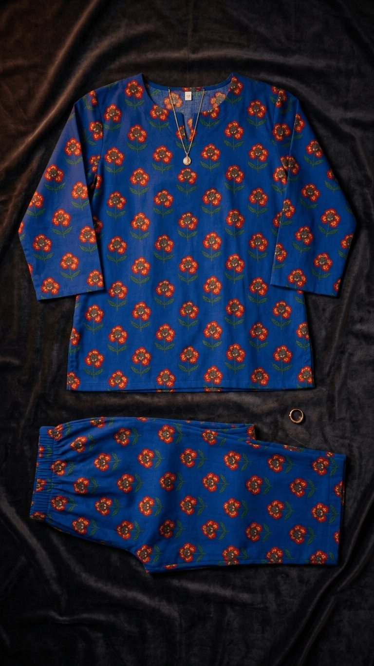 Women's Indigo Blue Boota Cotton Lounge Set