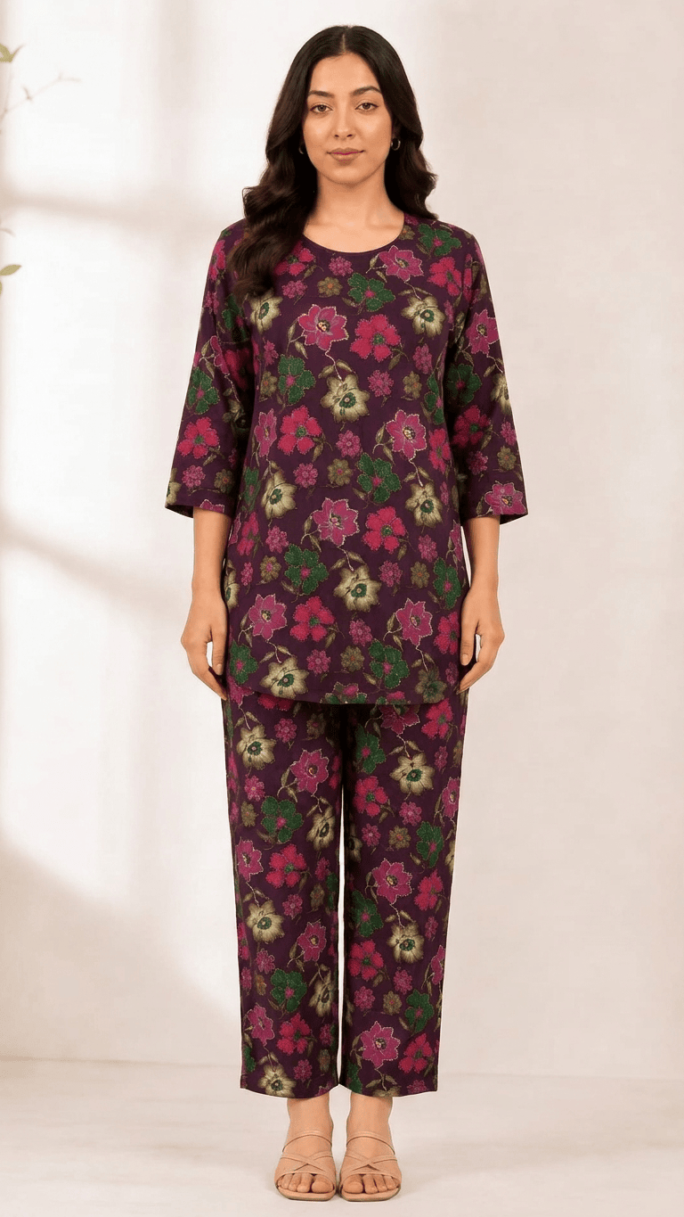 Women's Plum Meadow Cotton Lounge Set