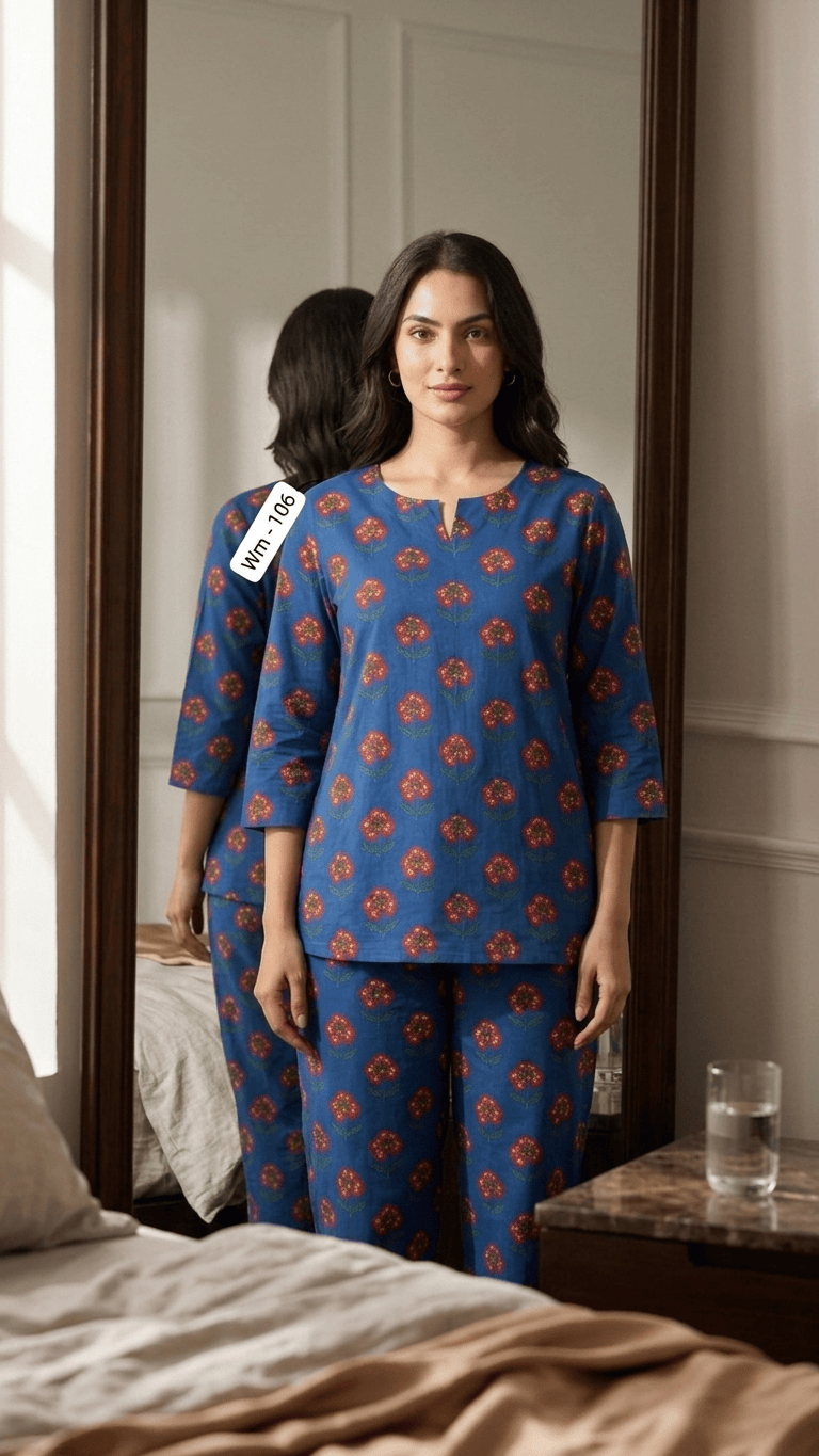Women's Indigo Blue Boota Cotton Lounge Set